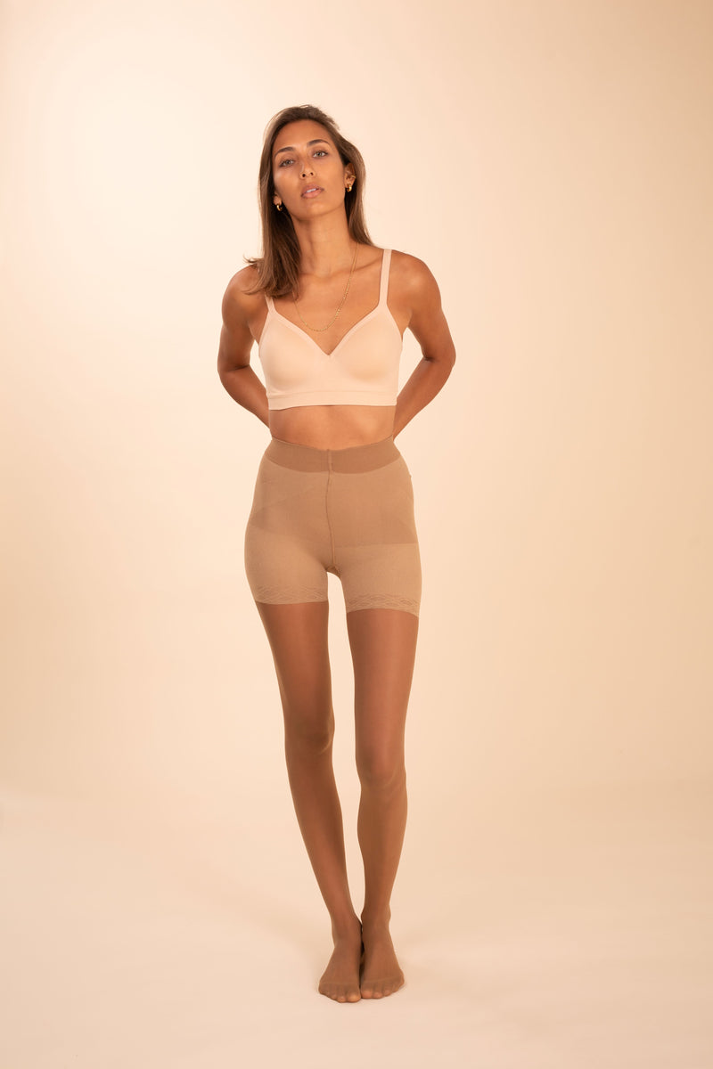 File:Sheer Tights or Pantyhose with low waist top in the colour